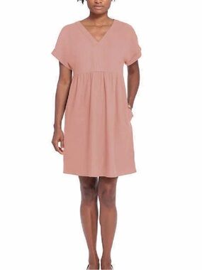 Briggs V-Neck Linen Blend Dress
